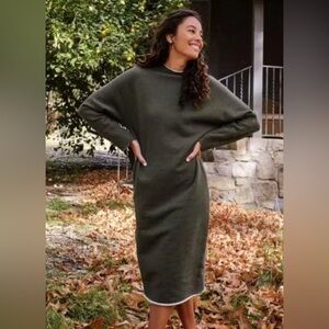 Frank & Eileen Izzie sweatshirt party Funnel Neck Dress grey charcoal melange XS